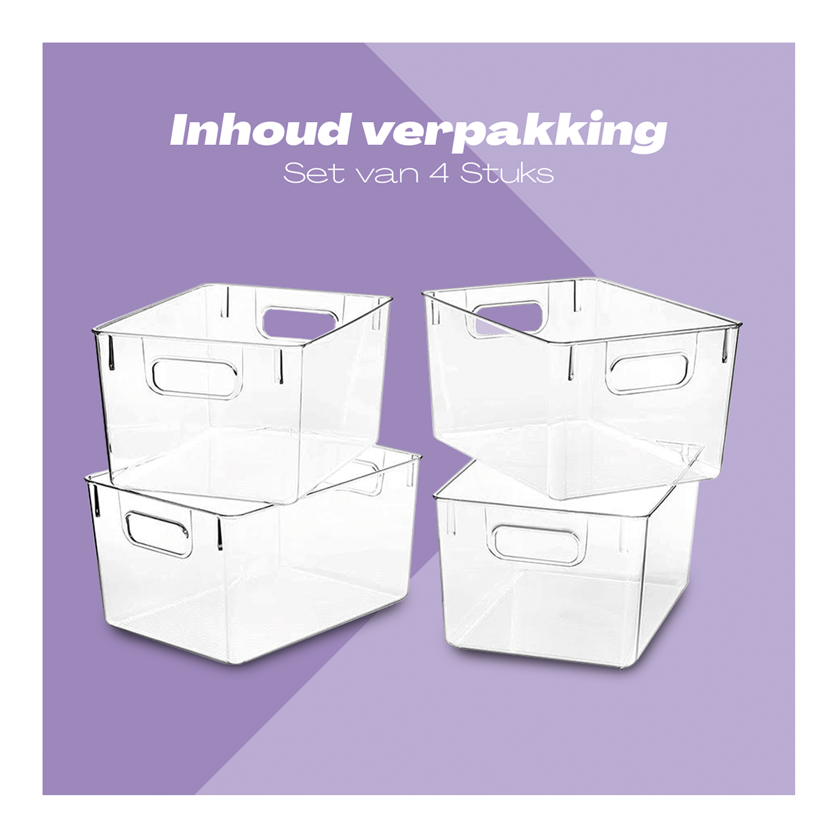 Koelkast Organizer – Set van 4 Stuks