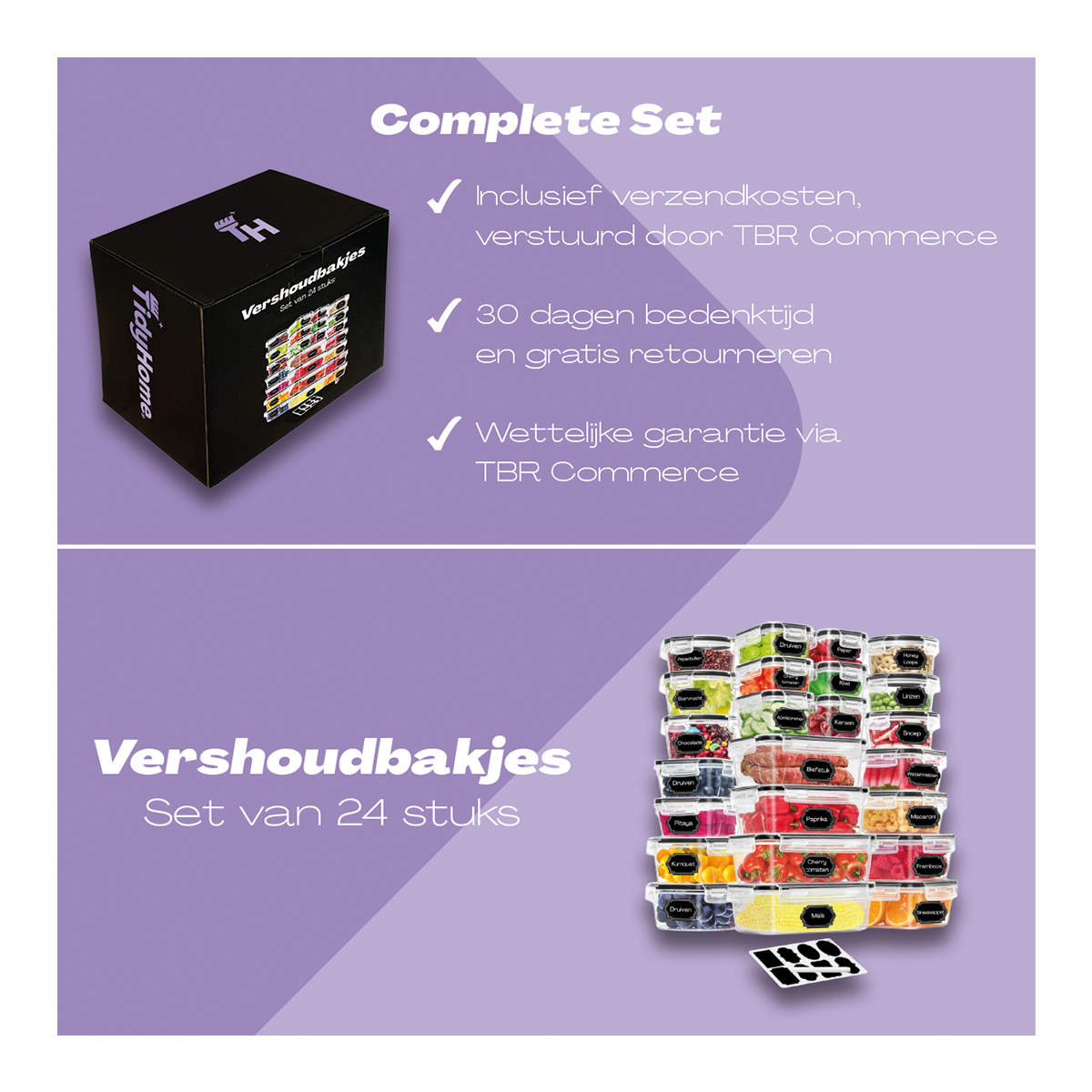 Vershoudbakjes - Set van 24 Stuks