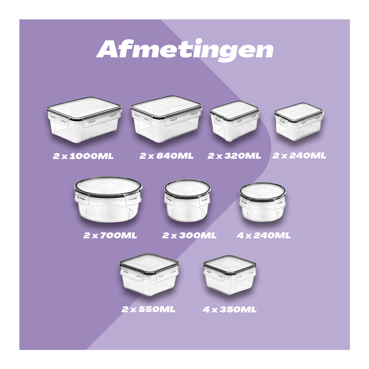 Vershoudbakjes - Set van 24 Stuks